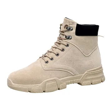 

Best selling men's ankle boots large size high to help British leather boots trend wild Chelsea boots new listing