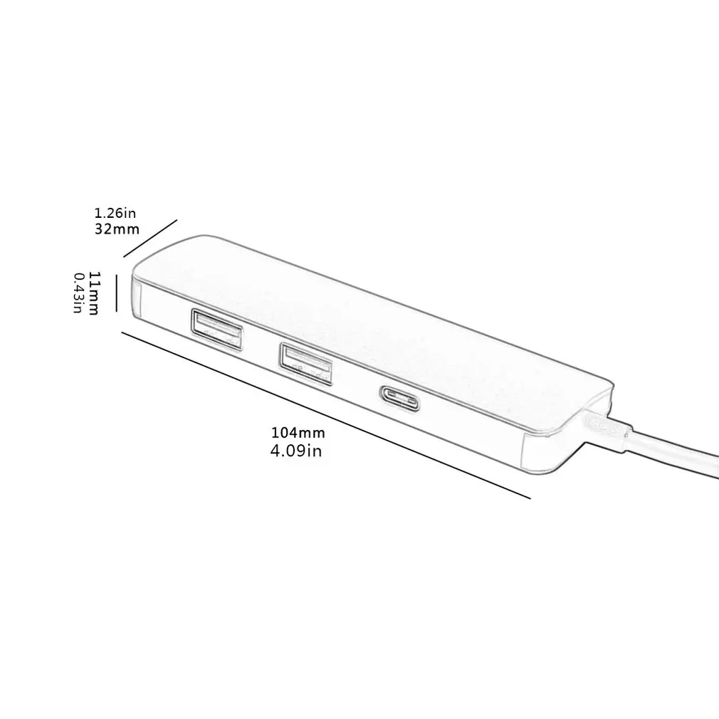 Конвертер адаптер Usb 4 в 1 концентратор Usb 3,0 Hdmi 4 K Тип C с быстрой зарядкой Pd подключен Usbc для Matebook