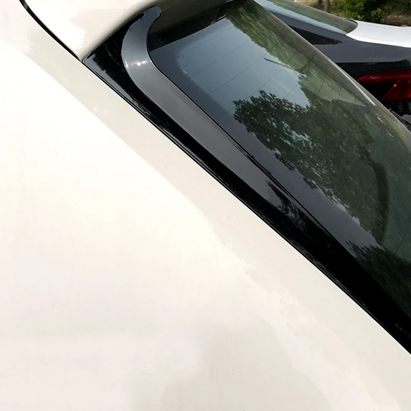 Для-Polo+ Автомобильный боковой спойлер задняя наклейка на крыло Tirm ABS глянцевый черный автомобиль-Стайлинг