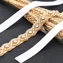 Bridal Belt Rhinestone Gold Bridal Belt Crystal Sash Wedding Belts Sash Women Waist Belt Bridal Dress Belt Girls Prom Dress Belt