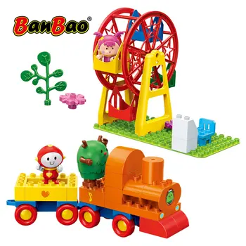 

Banbao Magic Town Ferris wheel Train Models Toy for children Big Size Building Blocks Larger Particles Bricks educational Blocks