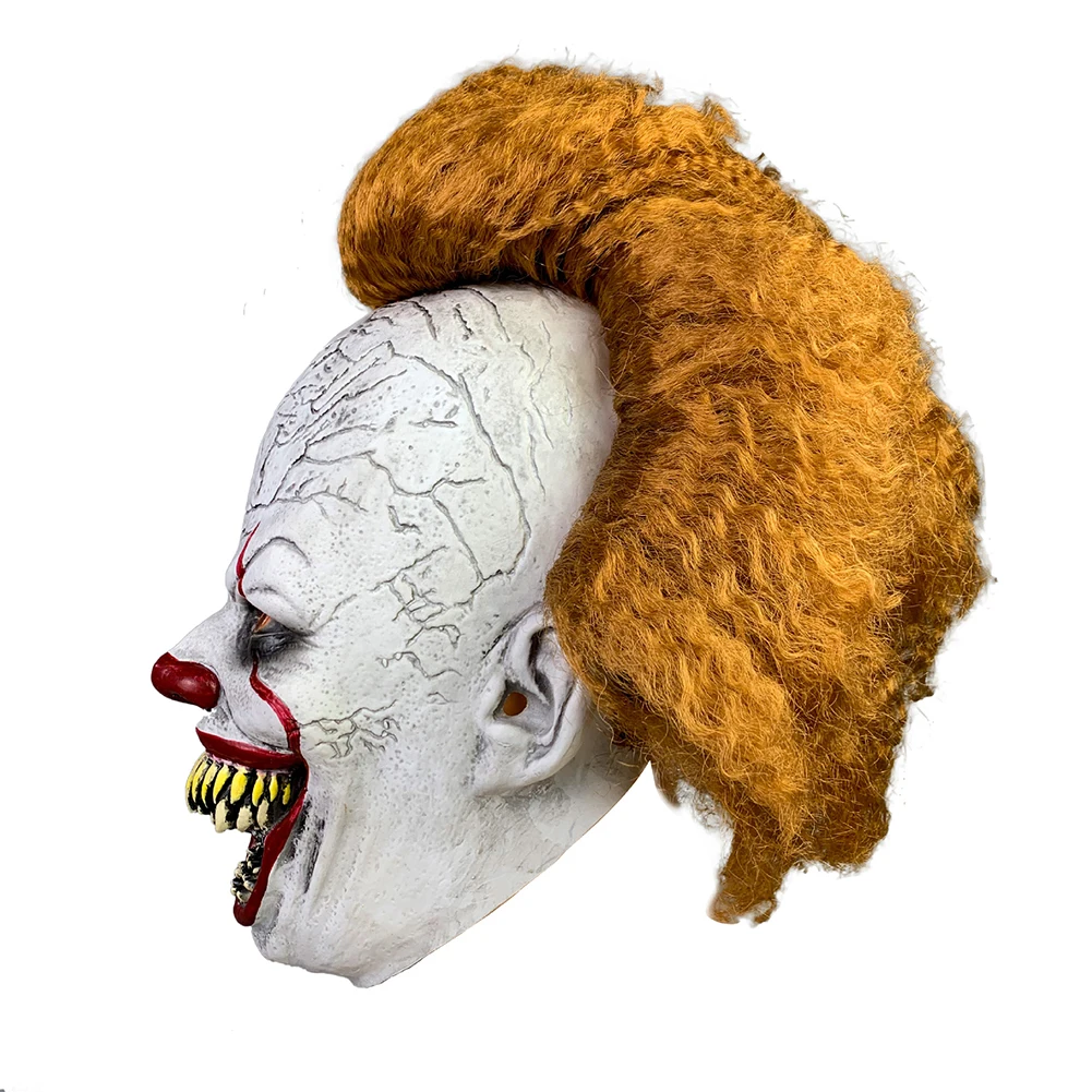 Stephen King's It Mask Pennywise одежда для клоуна Маска Клоун маска на Хеллоуин для косплея костюм реквизит Праздничный костюм нарядное платье