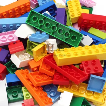 

Big Size Building Blocks Duploed Brick Colorful Bulk Large Particles DIY Educational Compatible with Assembles Kids Toys Gifts