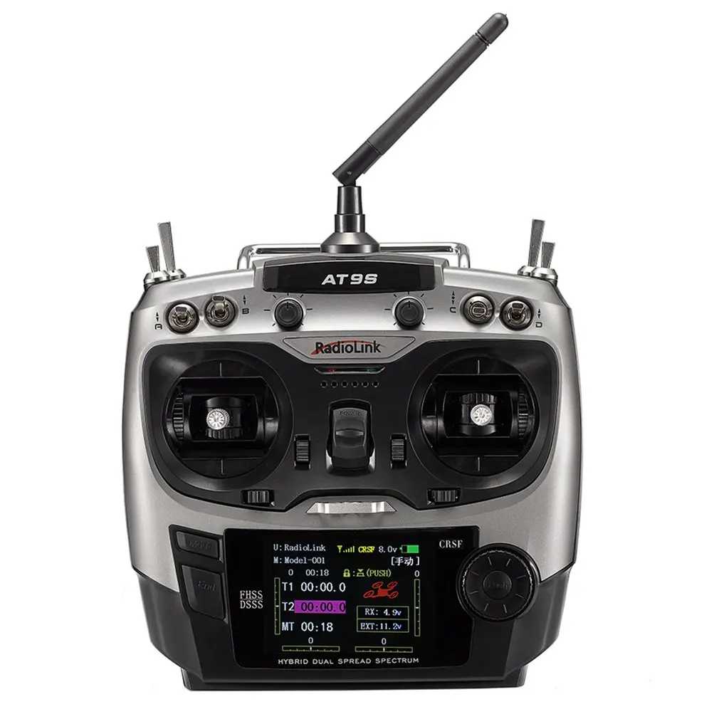 AT9S PRO пульт дистанционного управления и приемник R9DS 2,4G DSSS& FHSS SBUS/PPM/PWM для FPV Racing Drone Quad вертолет с фиксированным крылом - Цвет: Left