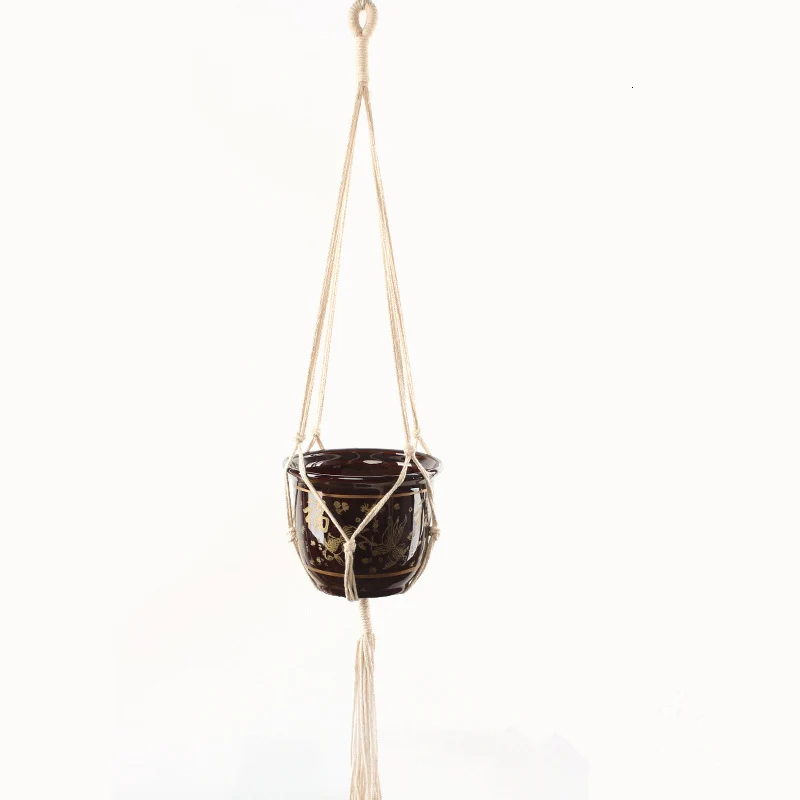 Hot sales handmade macrame plant hanger flower /pot hanger for wall decoration countyard garden