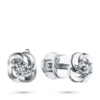 

Pusety of white gold with diamond e0901ps04202809
