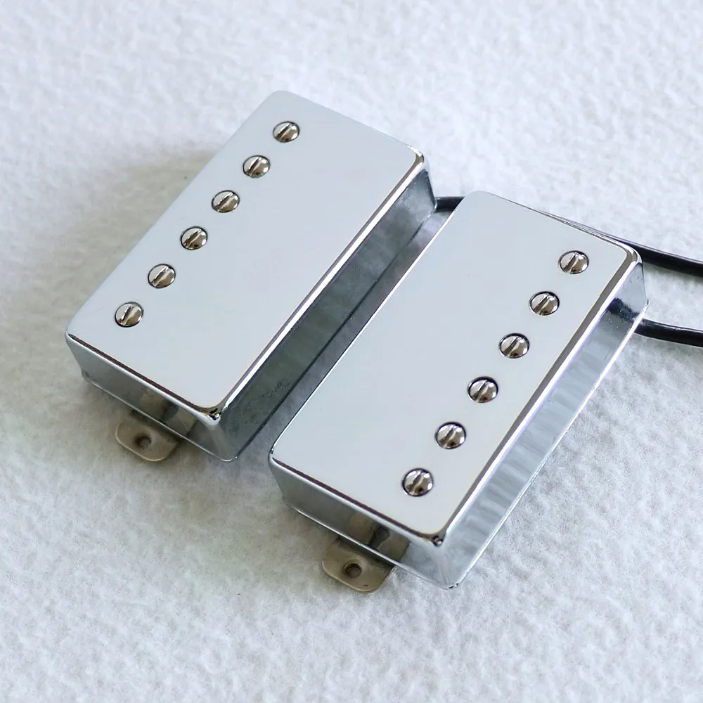 Гитарный пикап PAF style chrome Alnico 2 lp с никелевой серебряной пластиной электрогитара