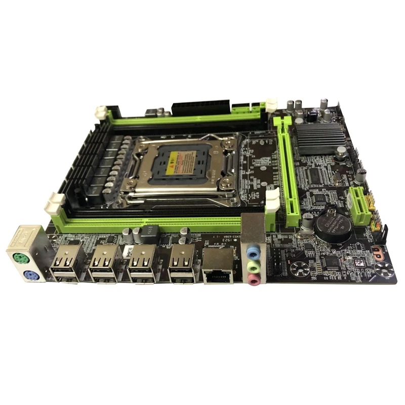 Черный+ зеленый печатная плата+ металл X79G LGA2011 настольная материнская плата с процессором E5 2689 и 4 8G ECC модули памяти картонная упаковка
