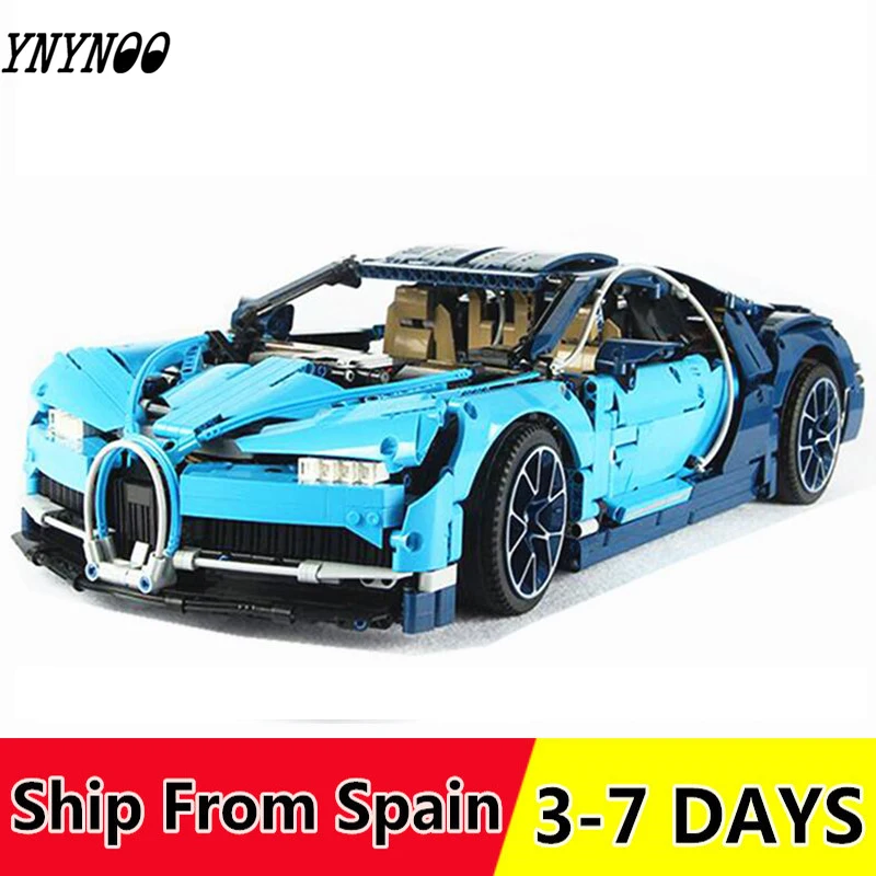 

20086 20001 Technic Race Car Building Blocks Compatible Compatible with LEGOIES Christmas Gift Bugattied car Chiron 20086C