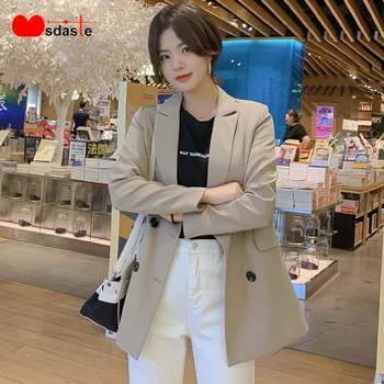 

2019 New Fashion Autumn Women Blazers Winter Work Wear Coat Korean Style Woman Blazer Office Lady Outerwear Coats Female Blazer