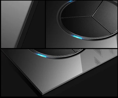 Британский стандарт черный/белый переключатель 110-250 В 16A 86 Тип Творческий разъем stalinite панель Переключатель границы адрель Кнопка 86 мм