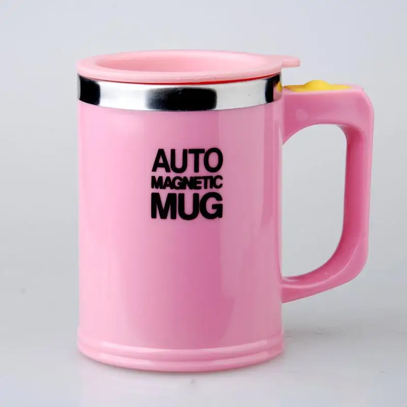 Pink 500ml IdealHouse Творческий Намагниченный смешивания здоровья чашка портативный общего кружка с ручкой - Цвет: Pink 500ml