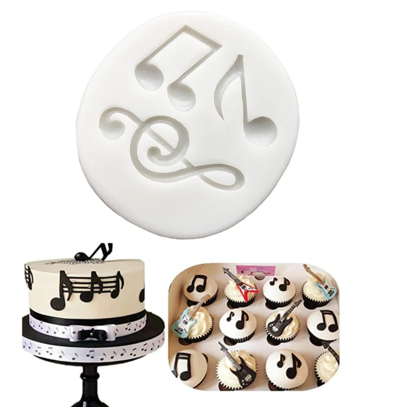 Musical Hinweis Silikon Sugar Mold Fondant Kuchen Dekorieren Werkzeuge Cupcake Schokolade Backen Formen