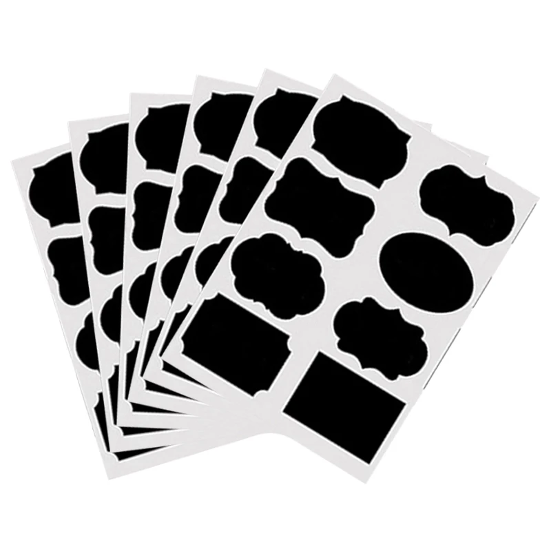 48pcs 8 Shape 60 шт. водонепроницаемый стикер для специй, Баночки, наклейка s Наклейка для кухни, наклейка для хранения, бутылка-органайзер, баночка, джем, доска, этикетки для специй, бирки - Цвет: 48pcs 8 Shape