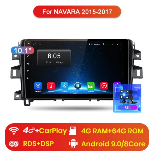 4G (4GB 64GB) Junsun V1 Android 9,0 2G+ 32G DSP автомобильный Радио Мультимедиа Видео плеер для Nissan Navara NP300- gps 2din Авторадио - Цвет: 4G (4GB 64GB)