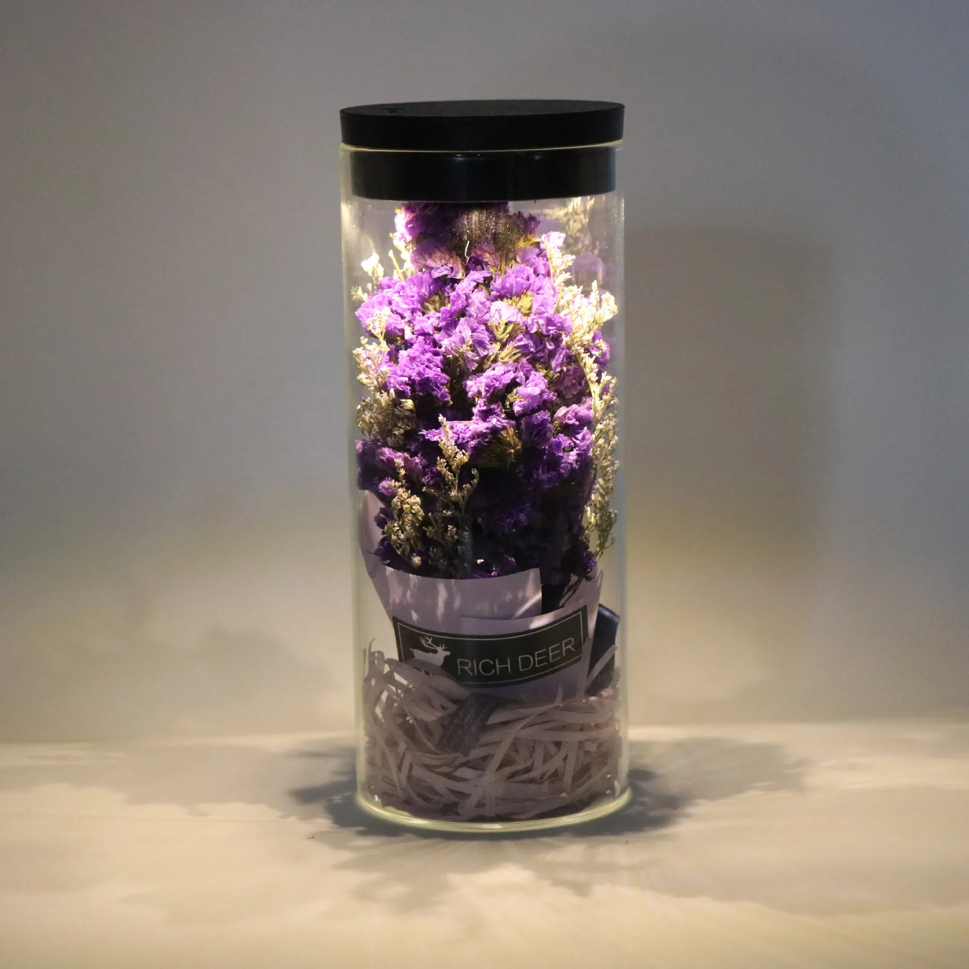 Forget-me-not YO CHO Eternal Flower настоящая Роза в стеклянном куполе светодиодный светильник красочные рождественские украшения подарок на день Святого Валентина сенсорный переключатель - Цвет: Forget-me-not