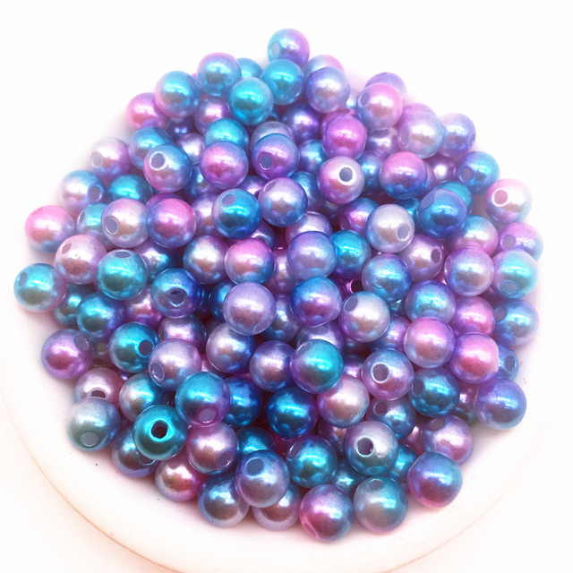 Dia 4/6/8/10mm 30-200pcs Acrylic Round Pearl beads Loose Pearl Beads for Necklace Bracelet DIY Jewelry Making