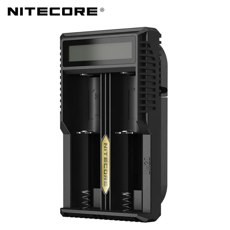 Nitecore UM20 умное зарядное устройство ЖК-дисплей зарядное устройство Универсальный зарядное устройство Nitecore с usb-кабелями 18650 16340 14500