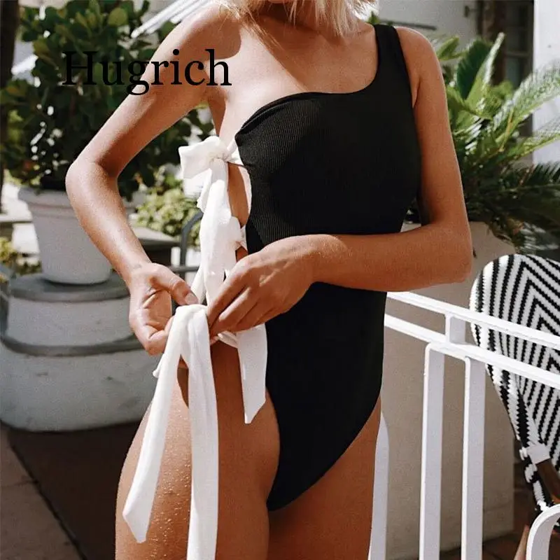 

One Shoulder Swimsuit Women Sexy One Piece Bikini 2020 String Monokini Beachwear High Cut Swimwear Women Bathing Suit Biquini