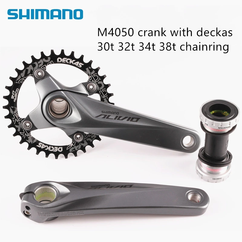 Shimano Alivio M4050 велосипед система для MTB с deckas 96BCD 32T 34 Т 36 38T узкая широкая цепь из колец цепь