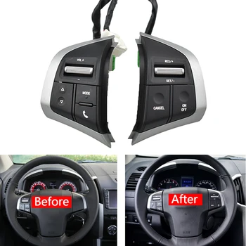 

With backlight Multifunction Steering Wheel Switch Button Audio Volume Bluetooth Control Switch Button For Isuzu D-Max DMAX