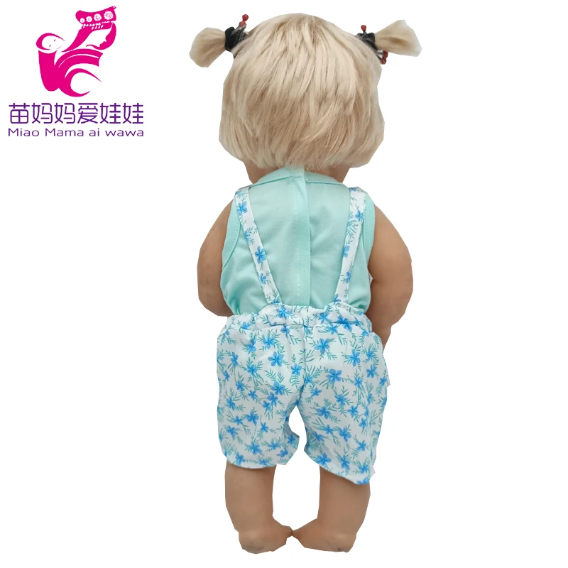 For 40 Cm Nenuco Doll Clothes 17 Inch Baby Doll Flower Shirt Pants Toys Clothing