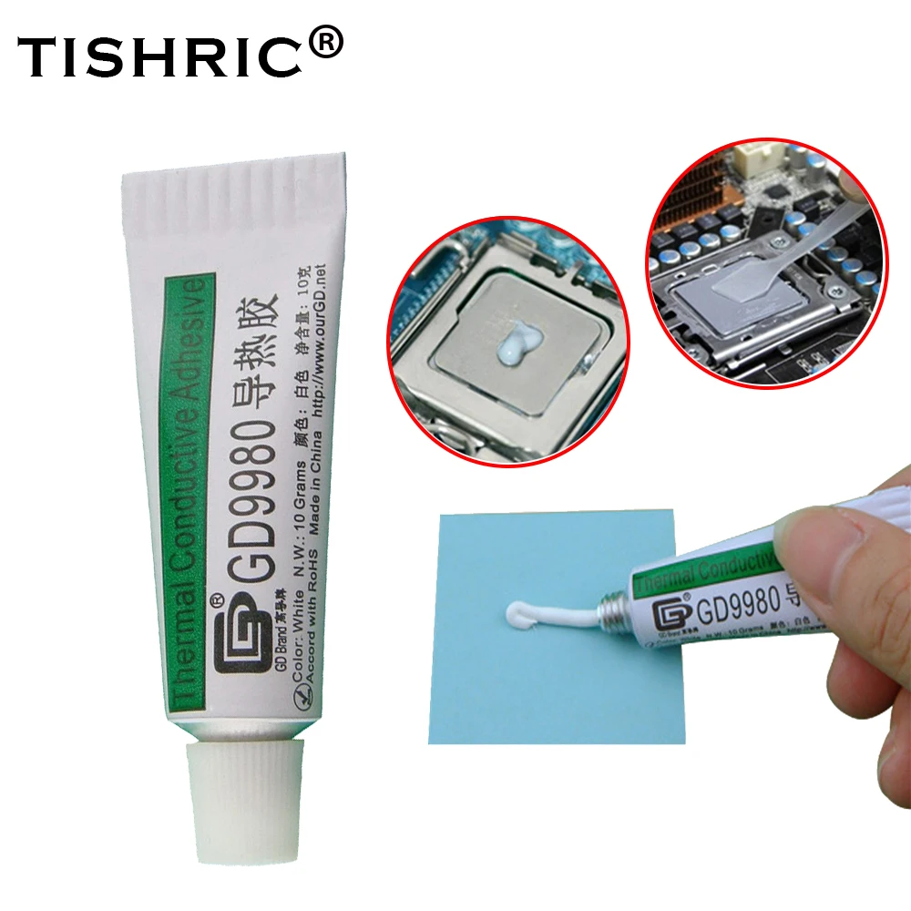 Термопаста TISHRIC GD9980 силиконовый радиатор для процессора охлаждающий вентилятор