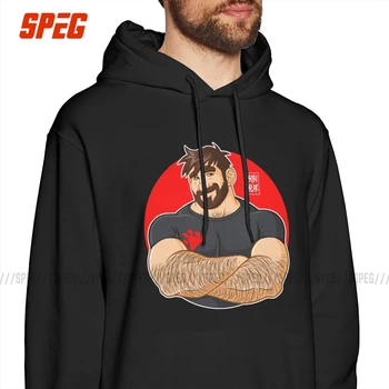 

Gay Bear Adam Likes Crossing Arms Men Hooded Sweatshirt 100% Cotton Bearded Bobobear Bobo Bear Pride LGBT Hoodie Gift Pullovers
