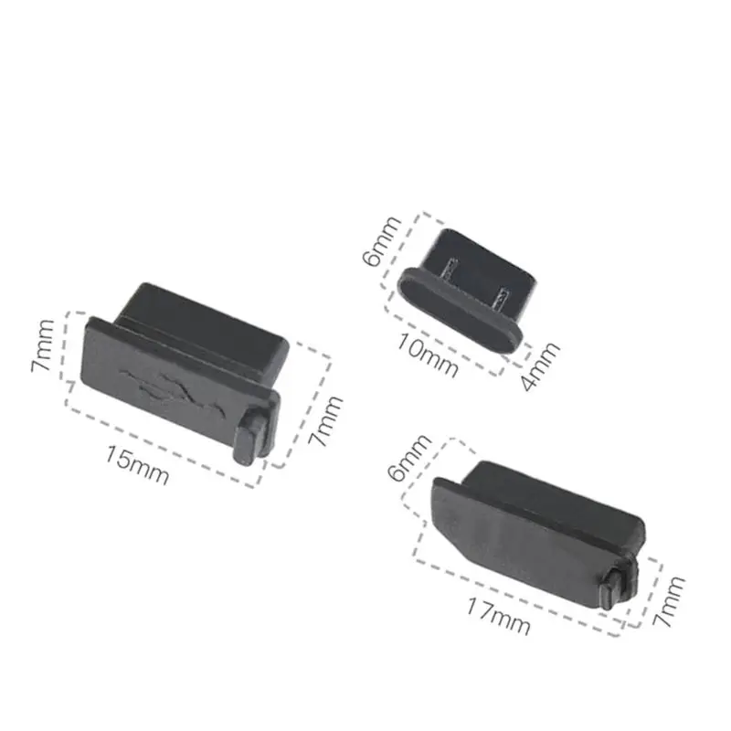 3 шт./компл. силиконовая Пылезащитная заглушка для DJI интеллектуального контроллера HDMI/USB/Тип-C Интерфейс без рисунка с защитой от пыли для DJI Mavic 2 аксессуары