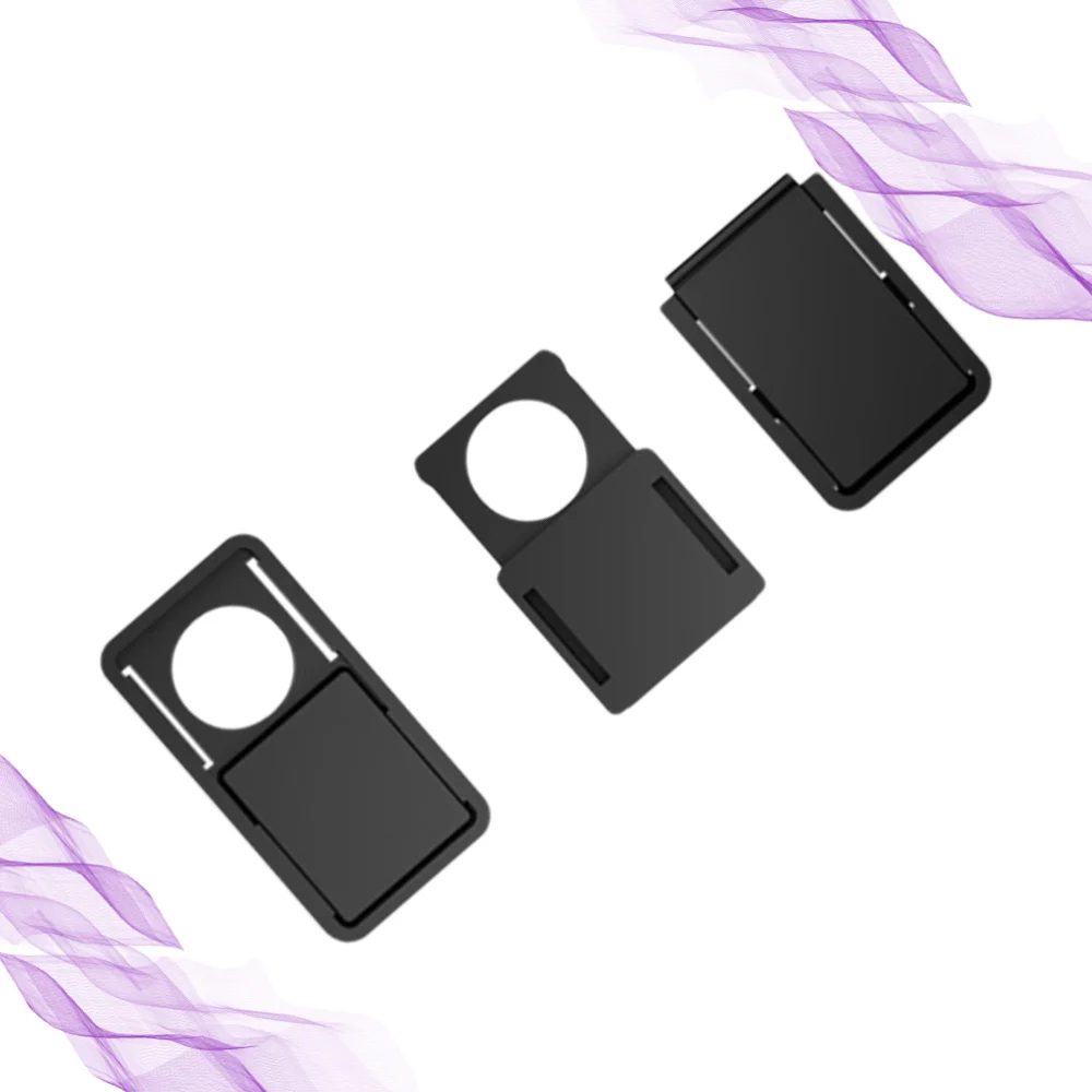 

3Pcs Webcam Covers Black Ultra Thin Easy to Use Privacy Webcam Supply for Desktop PC