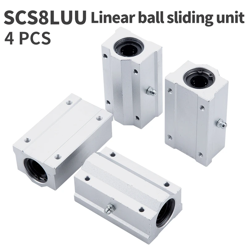 

Linear track bearing 4PCS SC8LUU SCS8LUU line ball bearing slider unit 8mm line bearing slider DIY nc carving line slider