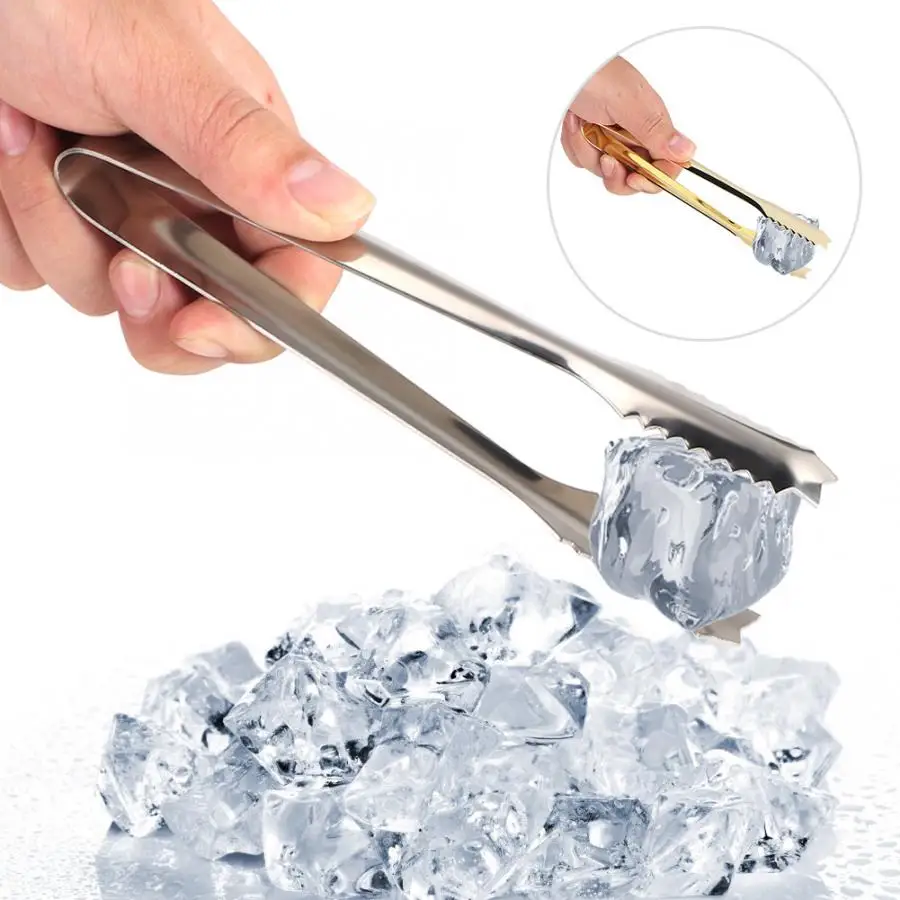 304 Stainless Steel Sugar Ice Pastry Cooking Gold Silver Color Clip Clamp Salad BBQ Tong Bar Tools | Дом и сад