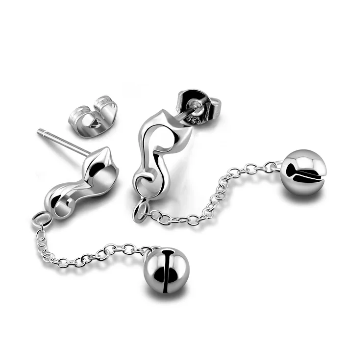 Серьги подвески женские из серебра 925 пробы в стиле хип хоп|ear nail|solid silver earringssilver