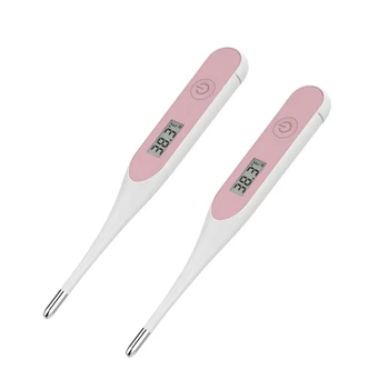 

Portable Child Adult Body Digital LCD Thermometer Temperature Measurement Home Digital Display Thermometer (Pink,2Pcs)