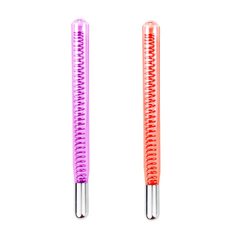 

HF Electrotherapy Wand Straight Electrode with Spiral for High Frequency Facial Machine Acne Remove Replace Glass Tube Beauty Ma