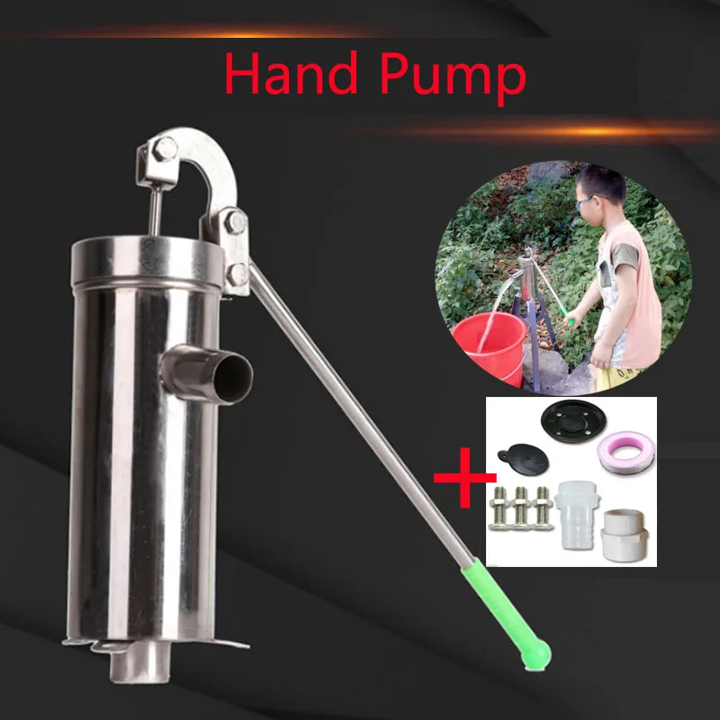 Bomba de água manual para casa, bomba de óleo doméstica durável em aço inoxidável de 10m, 201, espessura de sucção 1.3mm Q-173