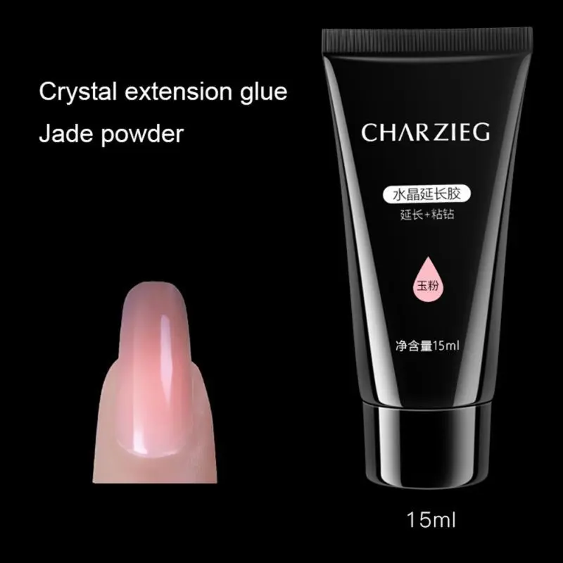 15ml Crystal Gel Nail Polish Quick Drying Uv Led Nail Extension Gel Phototherapy Nail Polish Nail Art Good Use - Цвет: Черный