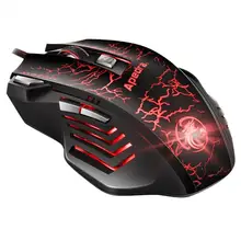 Apedra A7, проводная USB игровая мышь, компьютерная ПК, 7 кнопок, 3200 dpi, RGB светодиодный, оптическая, электронная мышь для ПК, ноутбука, настольного компьютера