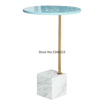 

Marble edge sofa corner light luxury living room side table simple modern creative balcony