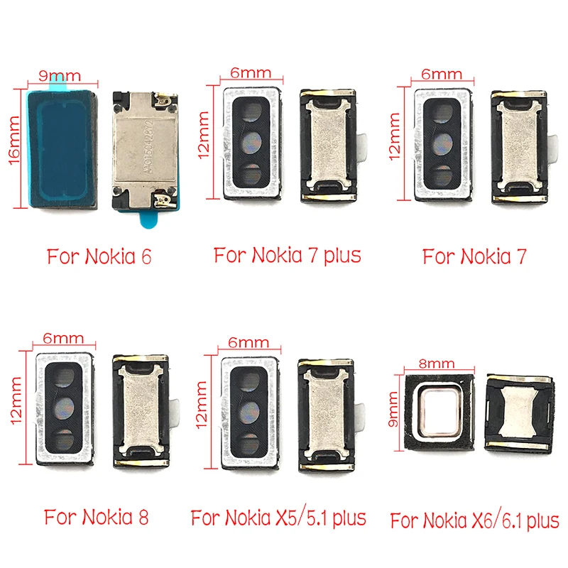 2 шт./лот Динамик для наушников Динамик Приемник звука для Nokia 2 2,1 3 3,1 5 5,1 6 6,1 7 7,1 8 plus Sirocco Запасная часть