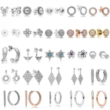 Новинка, серьги из стерлингового серебра 925 пробы, полые серьги в форме цветка, шармы, бусины, подходят для браслета, DIY, висячие, с фабрики