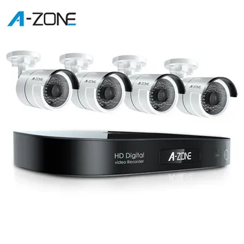 

Home Security AHD Cameras System Video Surveillance Kit CCTV 4CH 2MP 4PCS Outdoor AHD Security Camera System