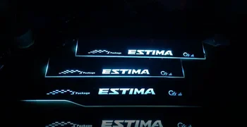 

RQXR led moving door scuff for Toyota estima 50 series GS dynamic door sill plate flat lining overlay flow/fixed light