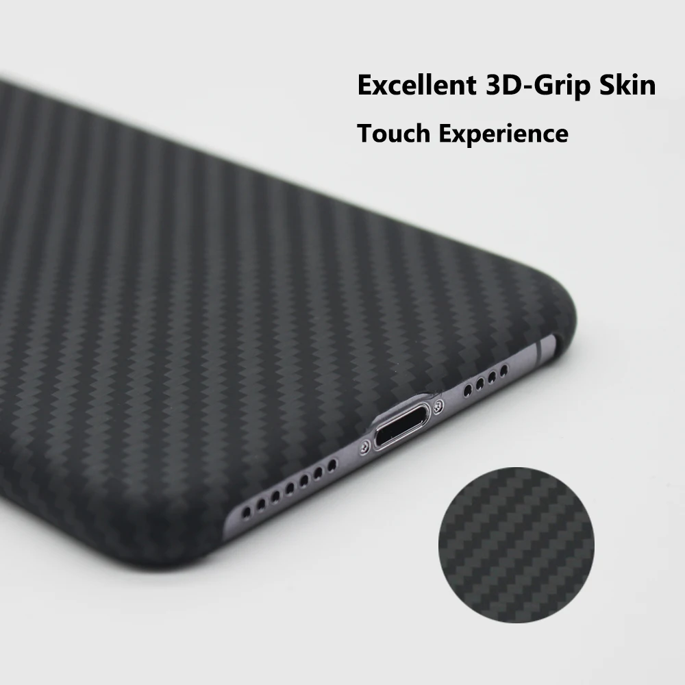 Чехол из углеродного волокна для iPhone X XS Max XR 7 11 12 мини чехлы арамидного ультра