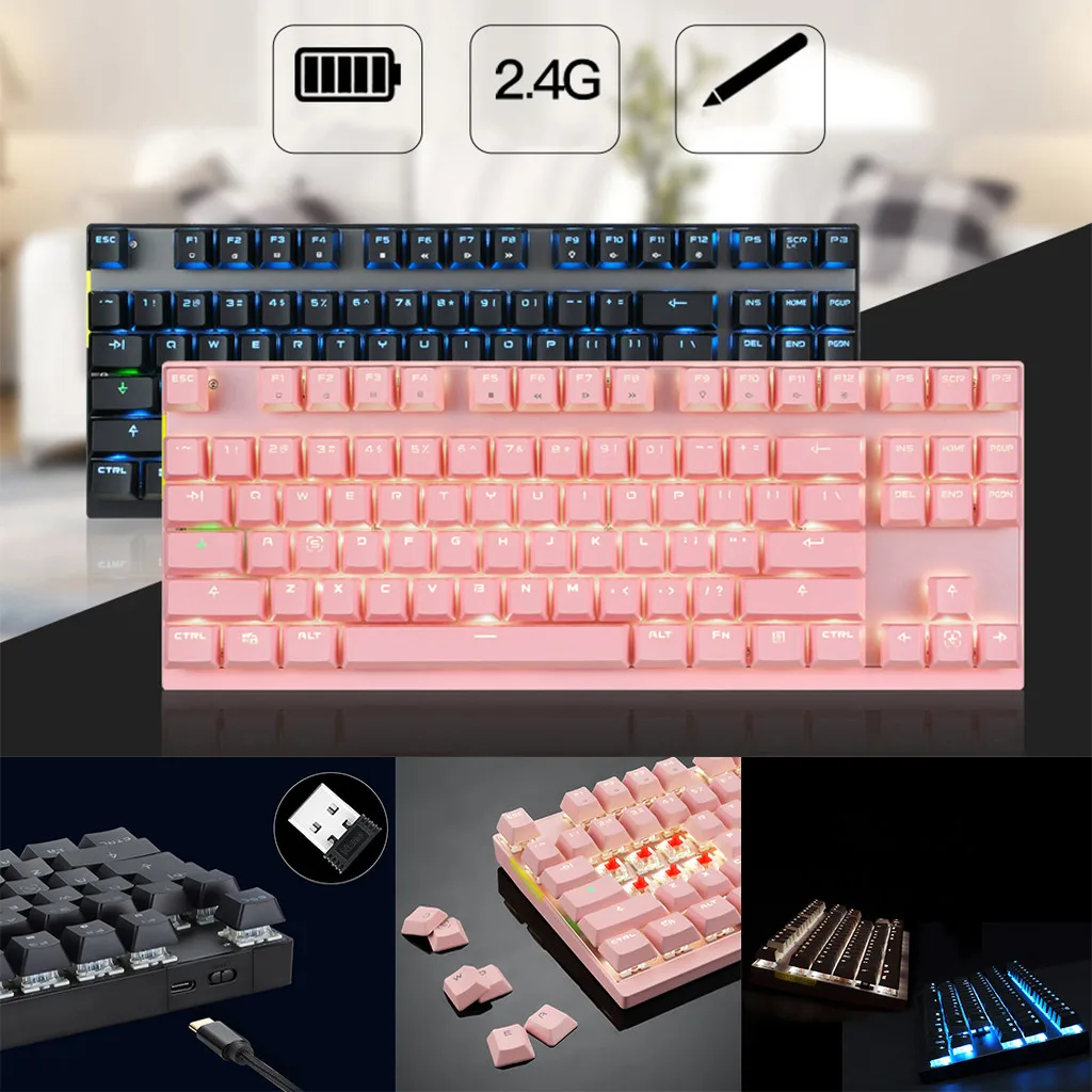 Механическая клавиатура с подсветкой Проводные Беспроводные игровые клавиатуры