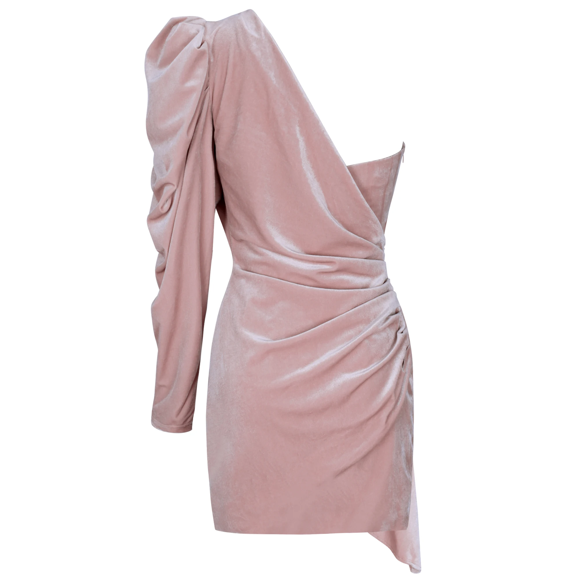 Женское облегающее мини платье на одно плечо с длинным рукавом|Платья| |