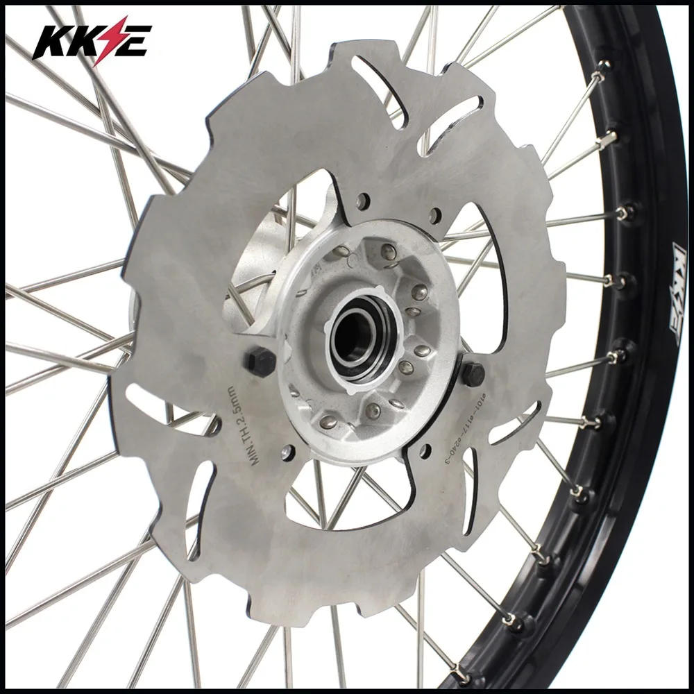KKE 21 19 дюйма литье Mx колеса Набор для HONDA CR125R CR250R 02-13 Диски красная звездочка