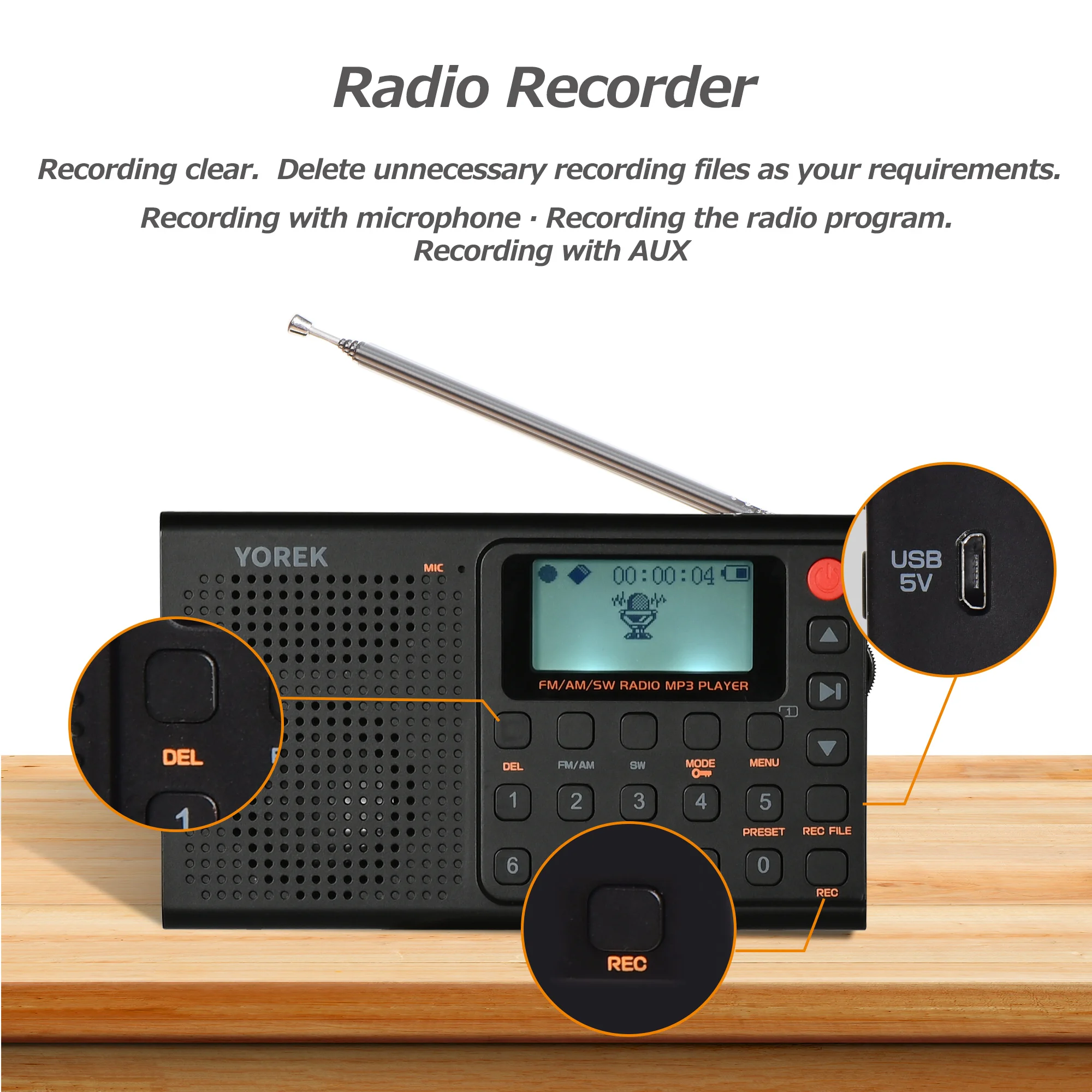 Portable Digital Radio Bluetooth Rechargeable Portable Radio Am/fm/sw Portable Aliexpress