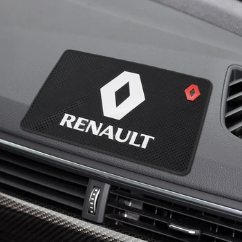 

12.8x19.7cm Car Emblem Anti Slip Mat Phone Holder Non-Slip PVC Mat Sticky Gel Pad For Renault Duster Megane 2 M Car accessories