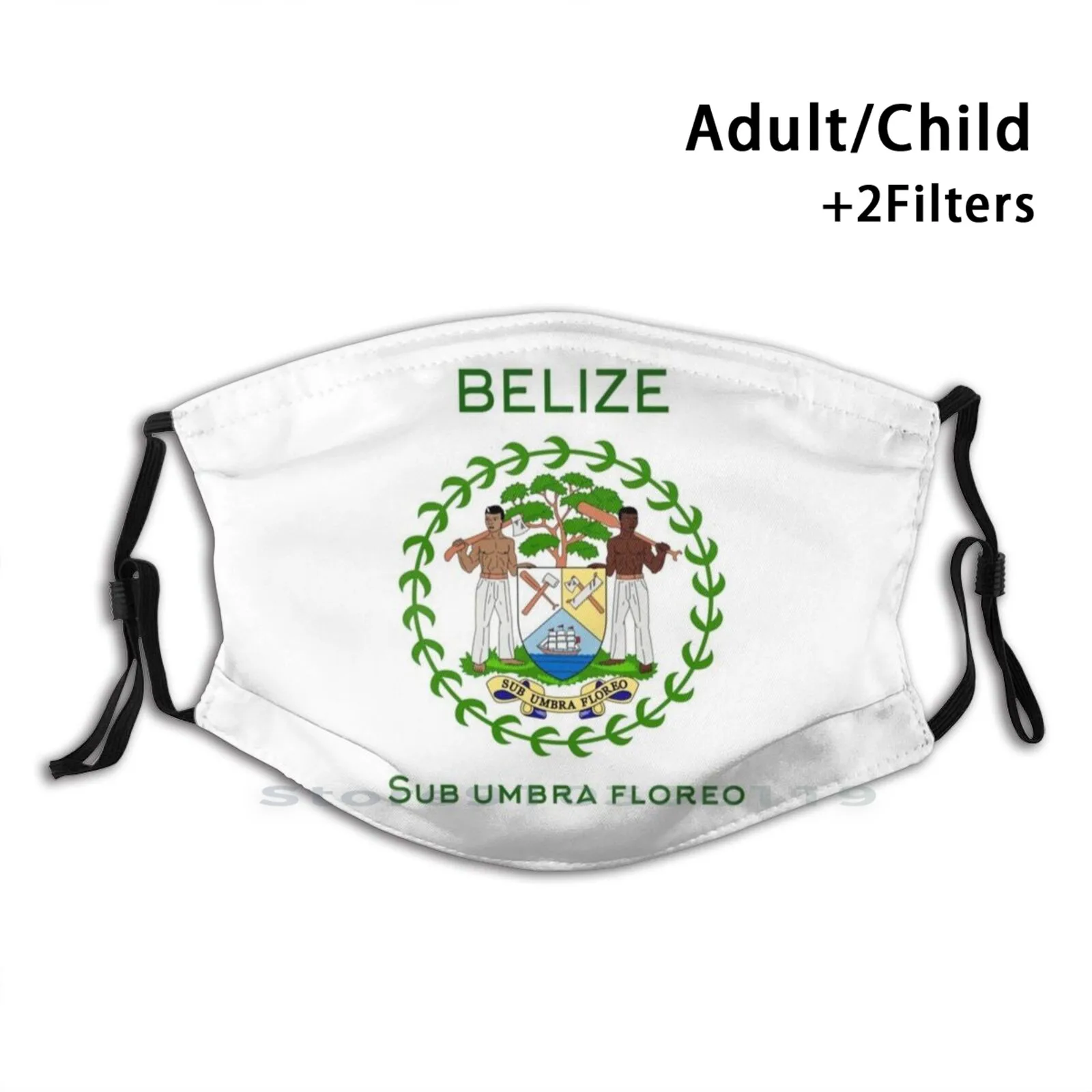 

Belize Adult Kids Washable Funny Face Mask With Filter Belize El Salvador Guatemala Honduras Panama Bolivia Brazil Chile